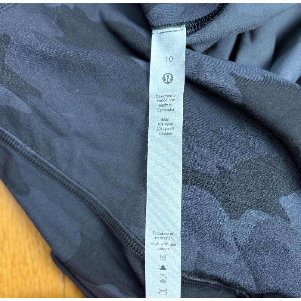 Lululemon Align High-Rise Crop 21" Heritage 365 Camo Deep Coal Sz 10 LW6BOVS - Picture 5 of 7